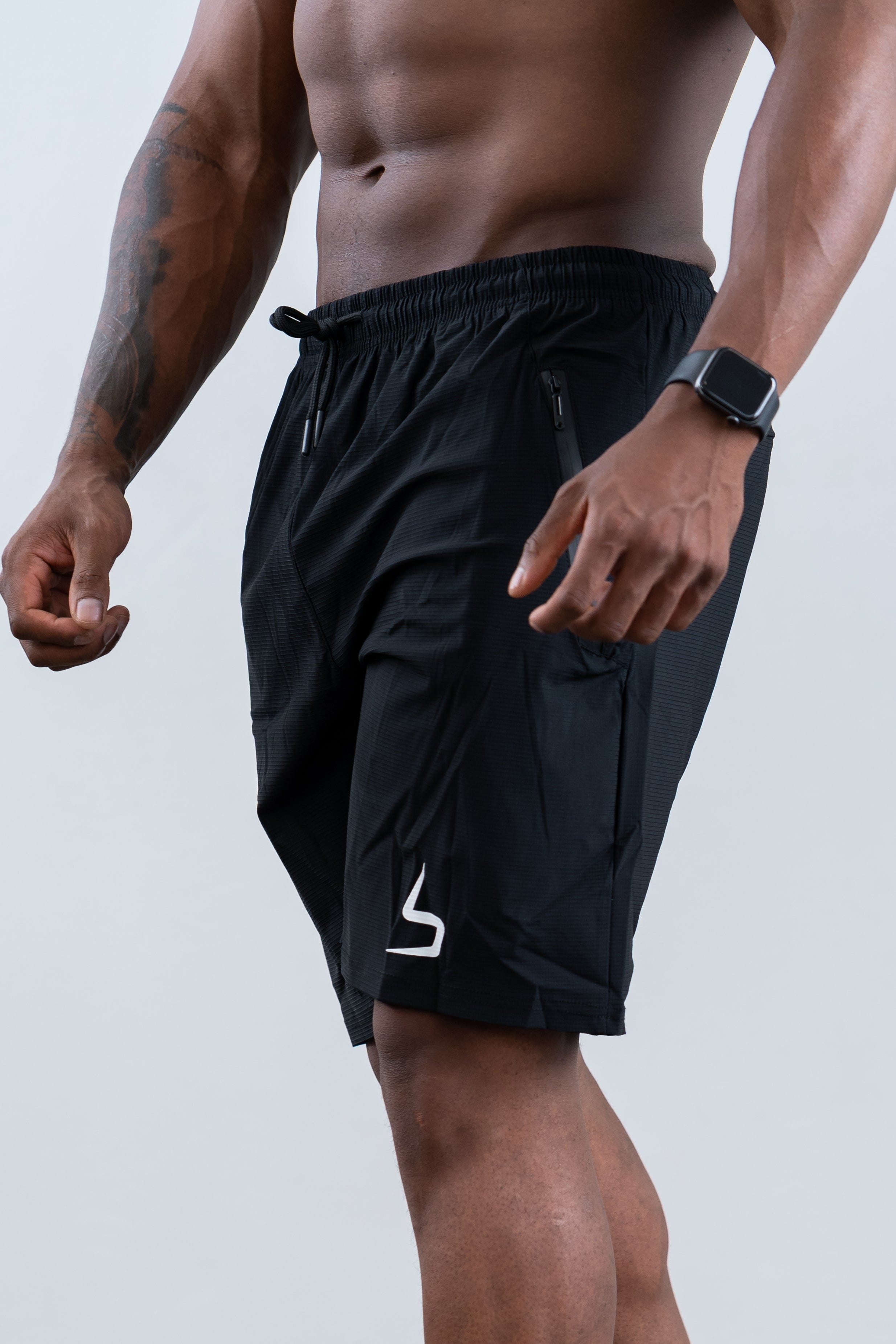 botthms Black Pro Stretch Training Shorts